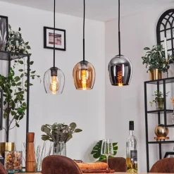 Vevino Suspension Noir, 3 lumières