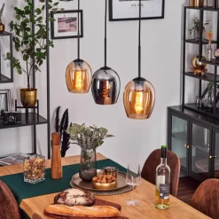 Vevino Suspension Noir, 3 lumières