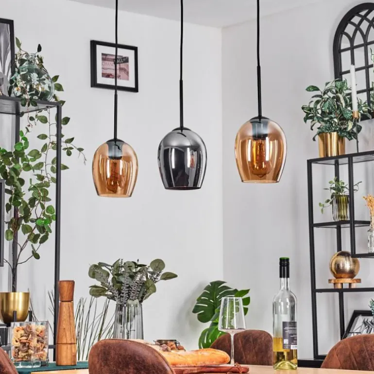 Vevino Suspension Noir, 3 lumières