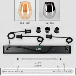 Vevino Suspension Noir, 3 lumières