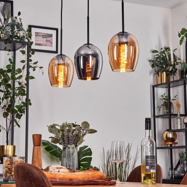 Vevino Suspension Noir, 3 lumières