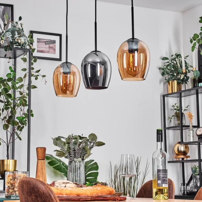 Vevino Suspension Noir, 3 lumières