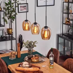 Vevino Suspension Noir, 3 lumières