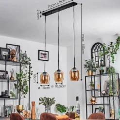 Vevino Suspension Noir, 3 lumières