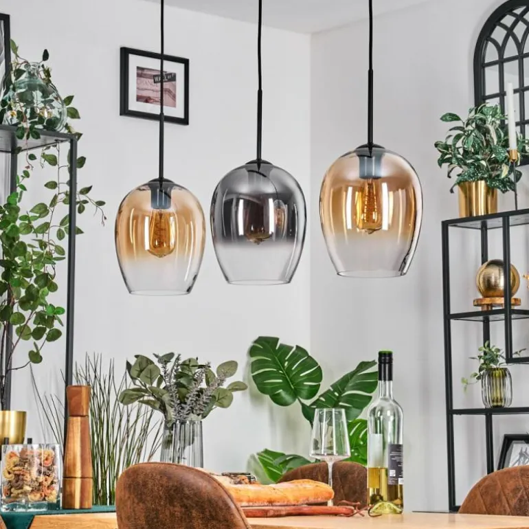 Vevino Suspension Noir, 3 lumières