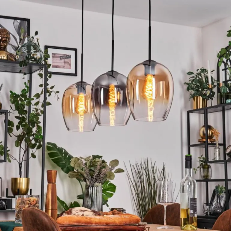 Vevino Suspension Noir, 3 lumières