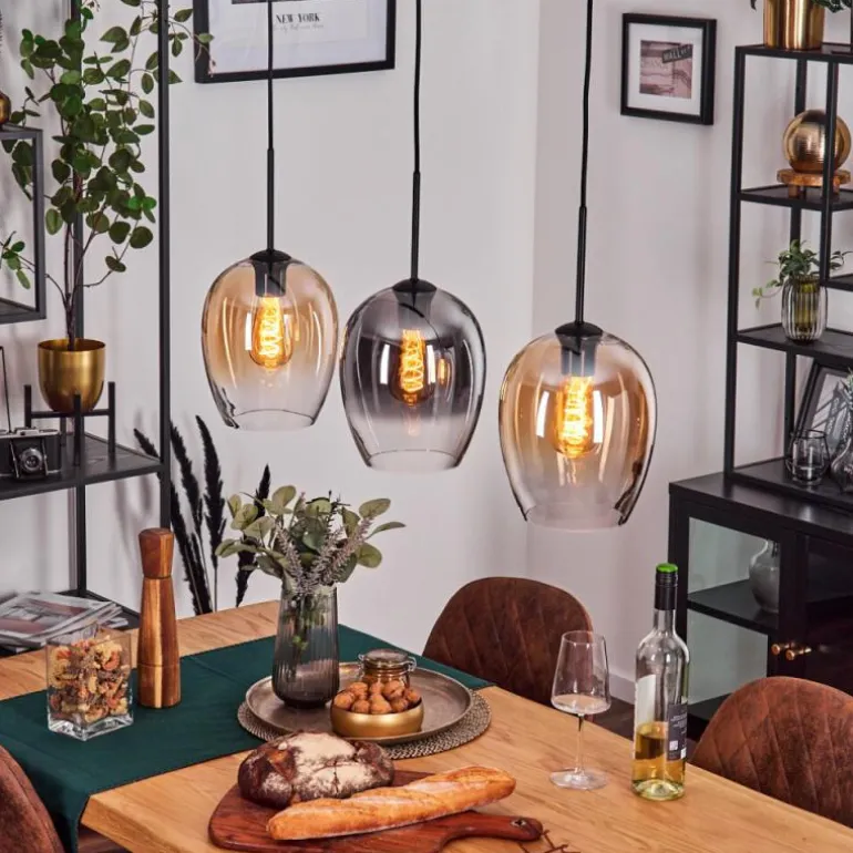 Vevino Suspension Noir, 3 lumières