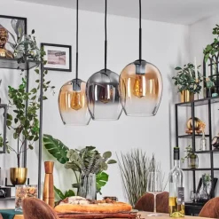 Vevino Suspension Noir, 3 lumières