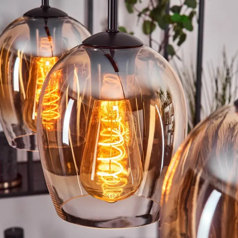 Vevino Suspension Noir, 4 lumières