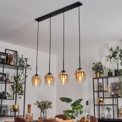 Vevino Suspension Noir, 4 lumières