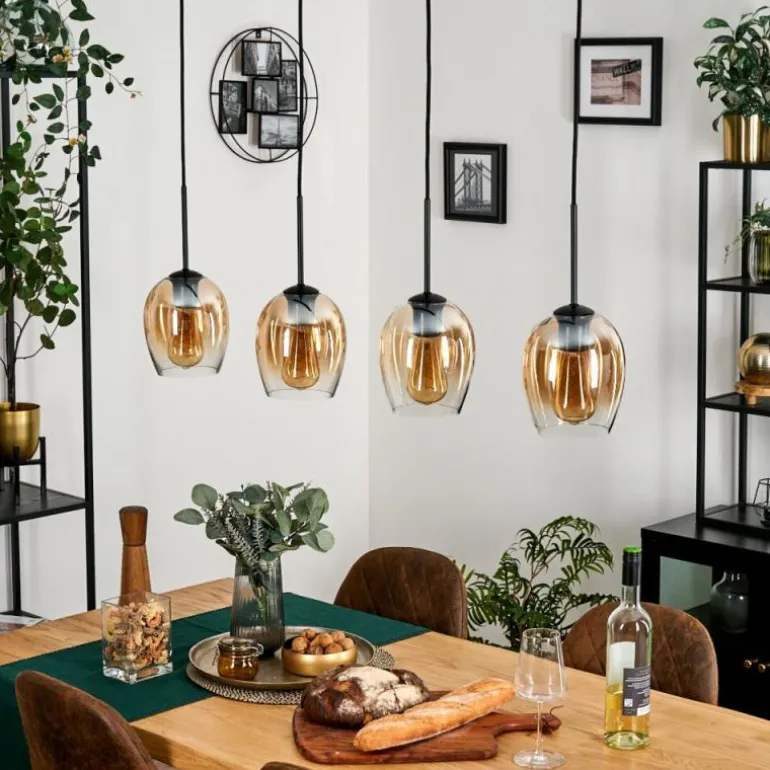 Vevino Suspension Noir, 4 lumières