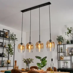 Vevino Suspension Noir, 4 lumières