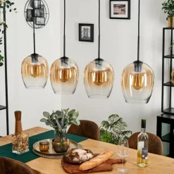 Vevino Suspension Noir, 4 lumières