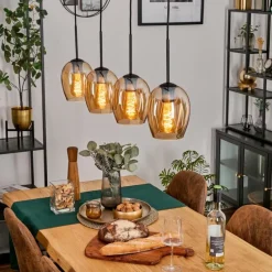 Vevino Suspension Noir, 4 lumières