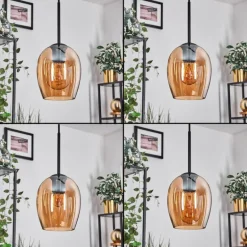 Vevino Suspension Noir, 4 lumières