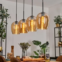 Vevino Suspension Noir, 4 lumières