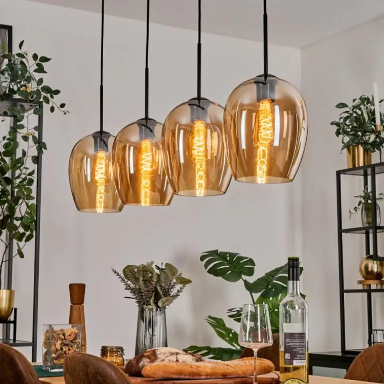 Vevino Suspension Noir, 4 lumières