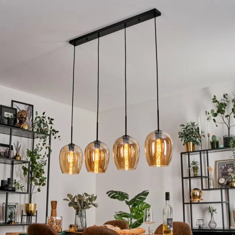 Vevino Suspension Noir, 4 lumières