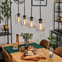 Vevino Suspension Noir, 4 lumières