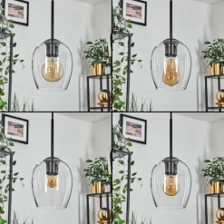 Vevino Suspension Noir, 4 lumières