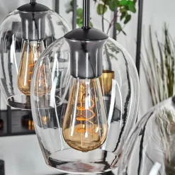 Vevino Suspension Noir, 4 lumières