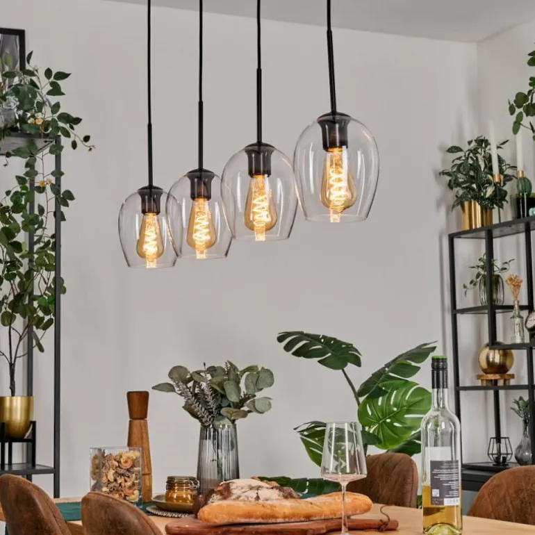 Vevino Suspension Noir, 4 lumières