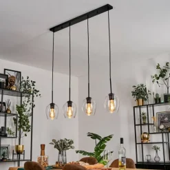 Vevino Suspension Noir, 4 lumières