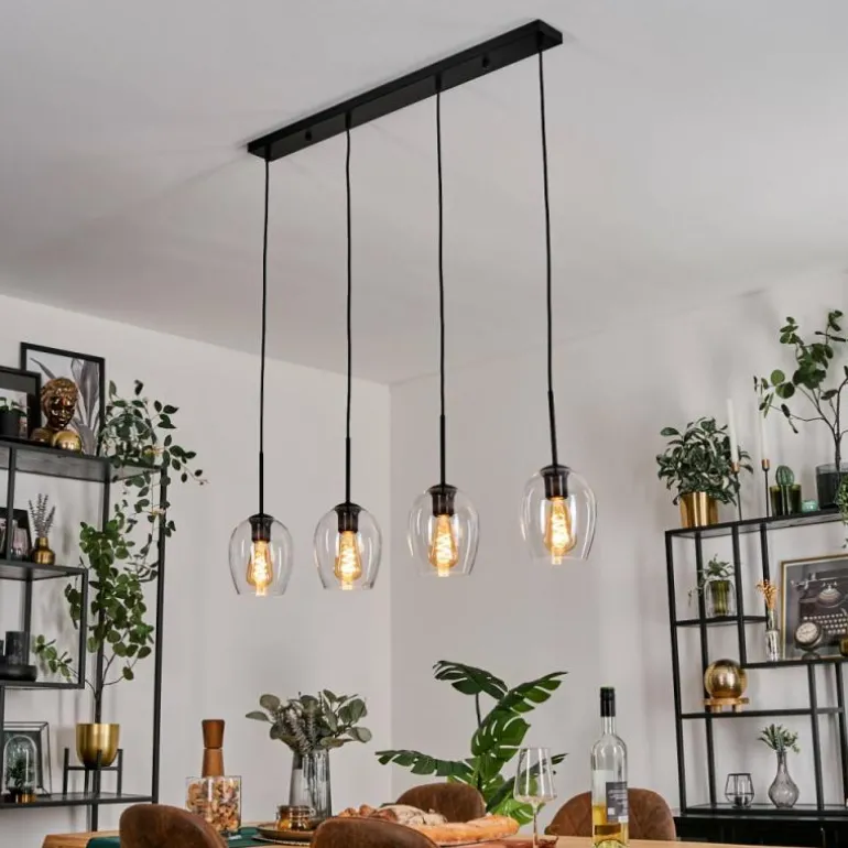 Vevino Suspension Noir, 4 lumières