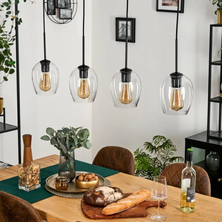 Vevino Suspension Noir, 4 lumières