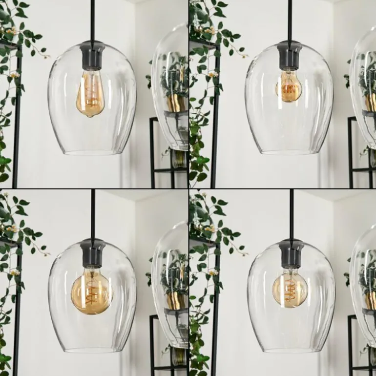 Vevino Suspension Noir, 4 lumières