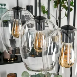 Vevino Suspension Noir, 4 lumières