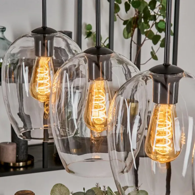 Vevino Suspension Noir, 4 lumières