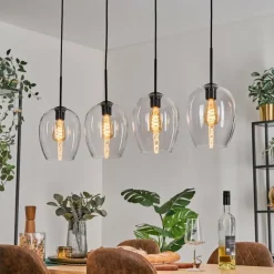 Vevino Suspension Noir, 4 lumières