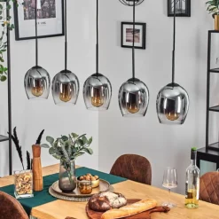 Vevino Suspension Noir, 5 lumières