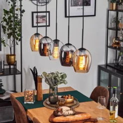 Vevino Suspension Noir, 5 lumières