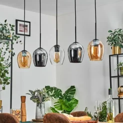 Vevino Suspension Noir, 5 lumières