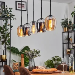 Vevino Suspension Noir, 5 lumières