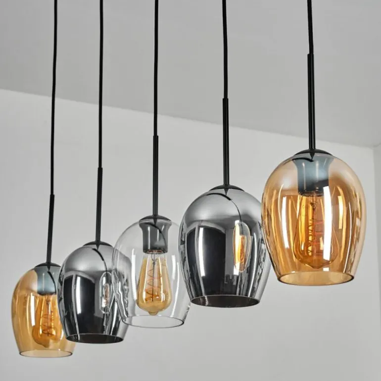 Vevino Suspension Noir, 5 lumières
