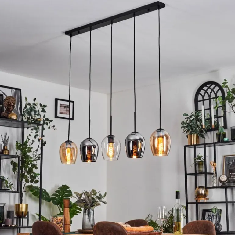 Vevino Suspension Noir, 5 lumières