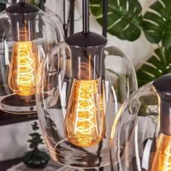 Vevino Suspension Noir, 5 lumières