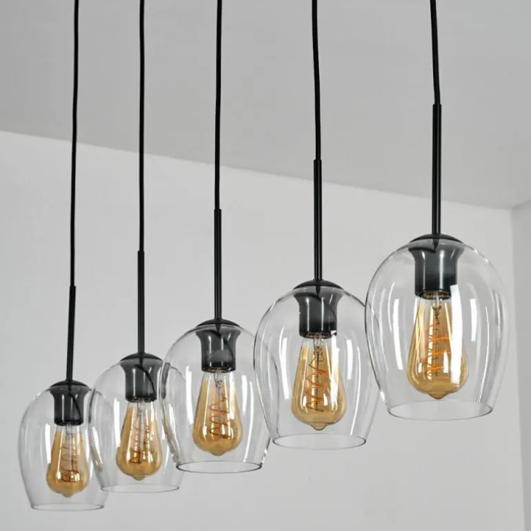 Vevino Suspension Noir, 5 lumières