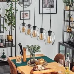 Vevino Suspension Noir, 5 lumières