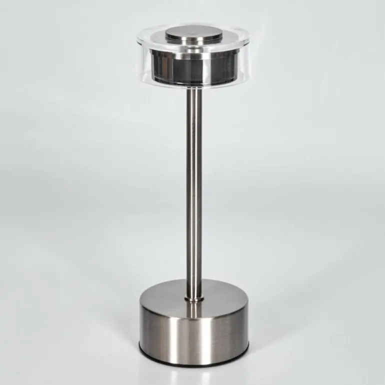 Viada Lampe de bureau, Lampe à poser LED Chrome, Nickel mat, 1 lumière