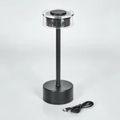 Viada Lampe de bureau, Lampe à poser LED Noir, 1 lumière