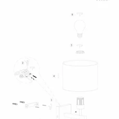 Vidrio Applique murale Luminaires Steinhauer Noir, 1 lumière