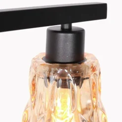 Vidrio Lampadaire Luminaires Steinhauer Noir, 1 lumière