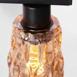 Vidrio Suspension Luminaires Steinhauer Noir, 3 lumières