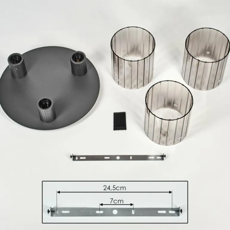 Vireda Plafonnier Anthracite, 3 lumières