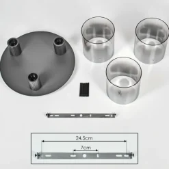 Vireda Plafonnier Anthracite, 3 lumières