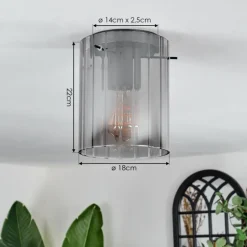 Vireda Plafonnier, Spot de plafond Noir, 1 lumière